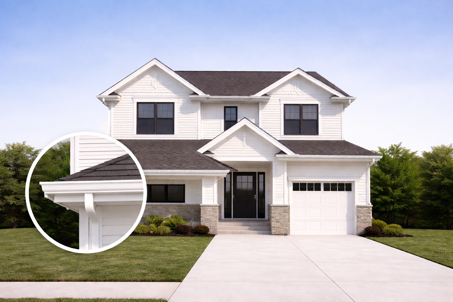 House with gutters
